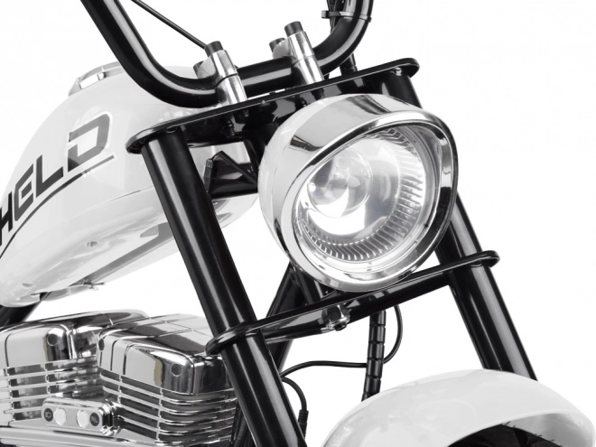 Elektrický motorka Chopper na baterii pro děti – Bílá