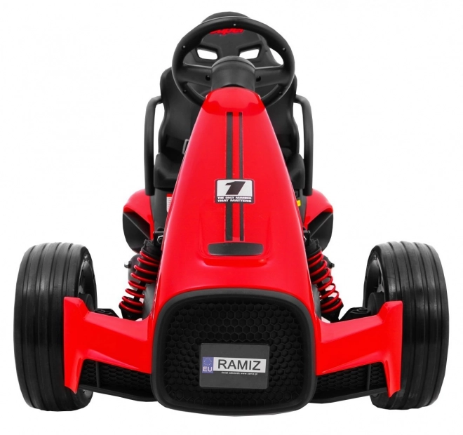 Dětská motokára Bolid XR-1 na baterie Červená + nastavitelná řídítka + tvarované sedadlo