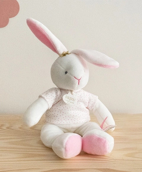 Doudou sada s růžovým zajíčkem - plyšová hračka