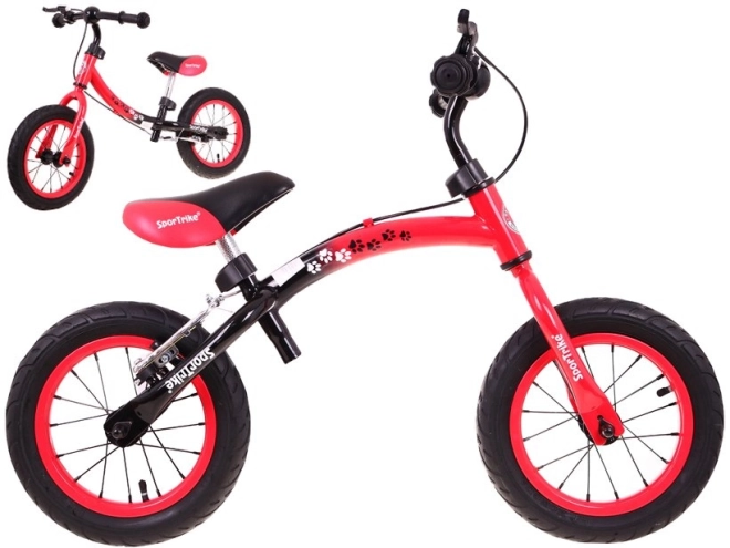 Dětské krosové kolo Boomerang SporTrike + variabilní uspořádání rámu – Červené