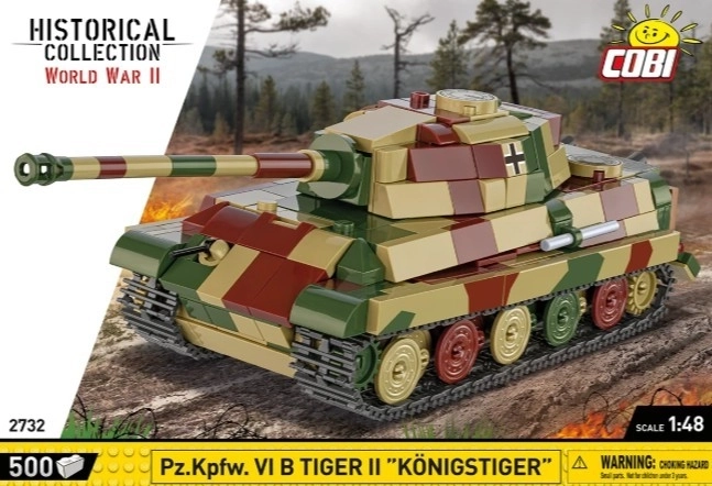 Model tanku Tiger II Königstiger z plastových kostiček