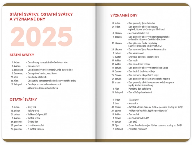 Studentský diář Academia černý 2025-2026