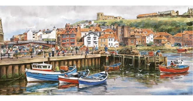 Gibsons panoramatické puzzle Whitby, Yorkshire 636 dílků