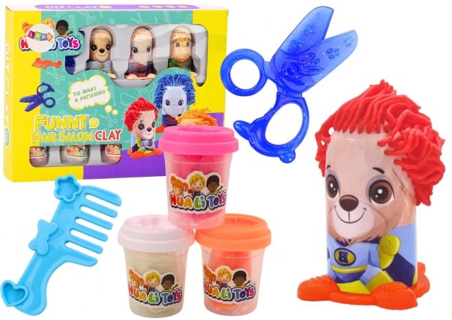 Dětská kreativní sada modelíny Kadeřnický salon