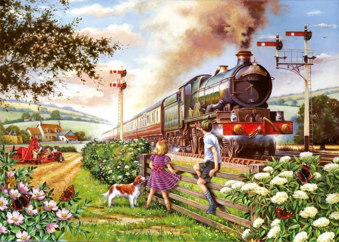 Puzzle Železniční děti 1000 dílků