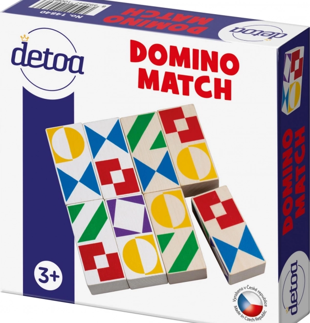 Společenská hra Domino Match z dřeva v krabičce