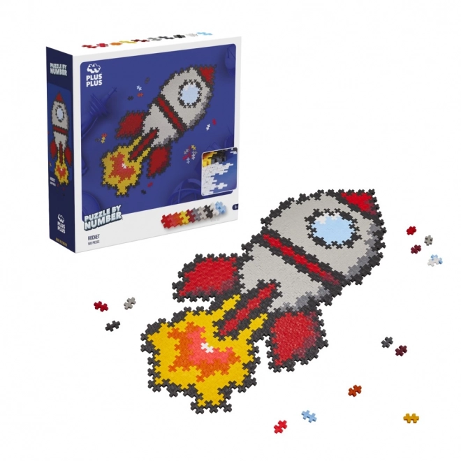 Plus-Plus Skládej podle čísel Raketa 500 ks