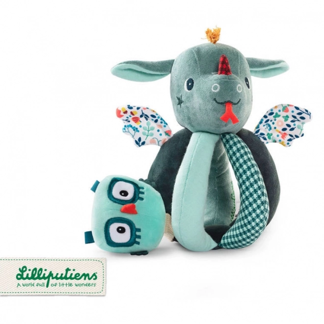 Lilliputiens - chrastítko - dráček Joe a sova Merlin