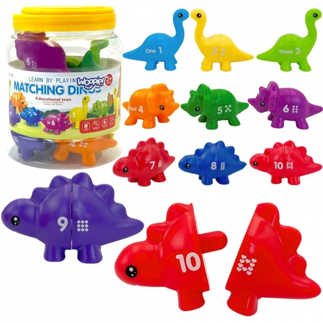 Woopie vzdělávací sada s dinosaury a čísly Montessori