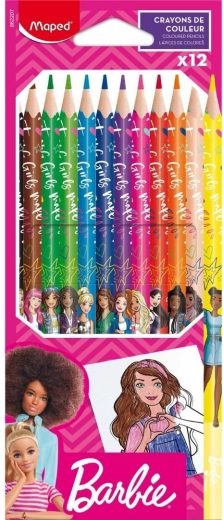 Pastelky Maped s motivem Barbie, 12 ks