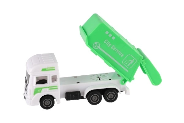 Auto městské služby plast 12cm na zpětné natažení 4 druhy 12ks v boxu