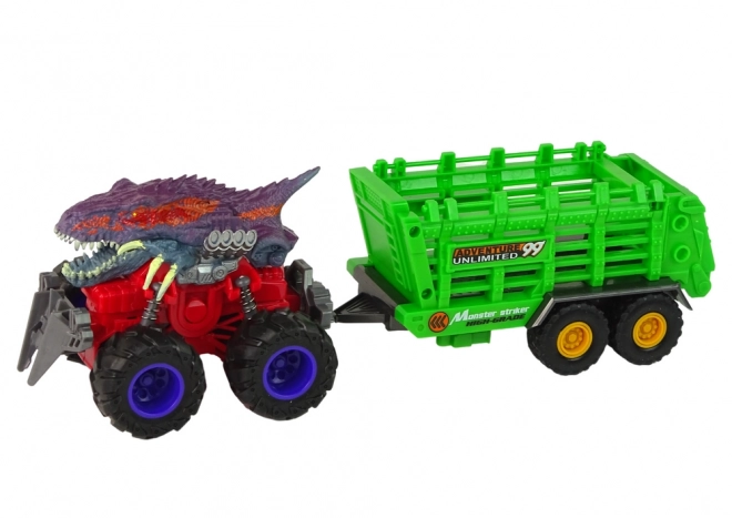 Přívěs s motivem dinosaura 4 kusy dinosaurů