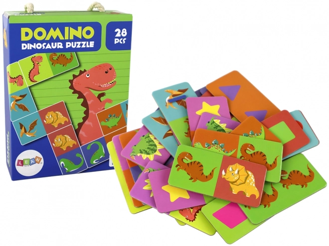 logická hra Puzzle Domino Dinosauři