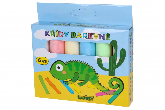 Křídy chodníkové barevné 6ks