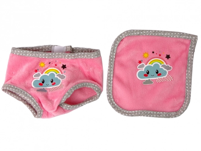 Dětský dudlík pro panenky Pink White Cloud Pyjamas
