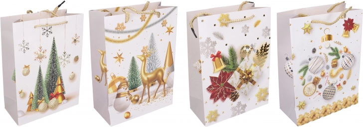 Dárková taška S 18 × 24 × 8,5 cm – vánoční motivy
