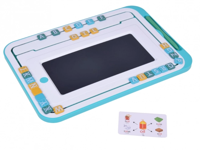 Edukativní sada 3v1 s LCD tabulí a kartami pro angličtinu