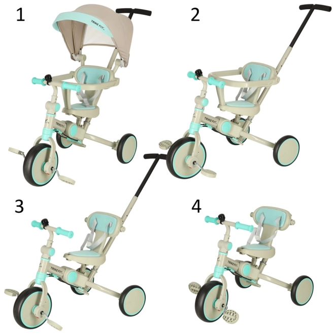 Tříkolka TRIKE FIX V4 se stříškou – Modrošedá