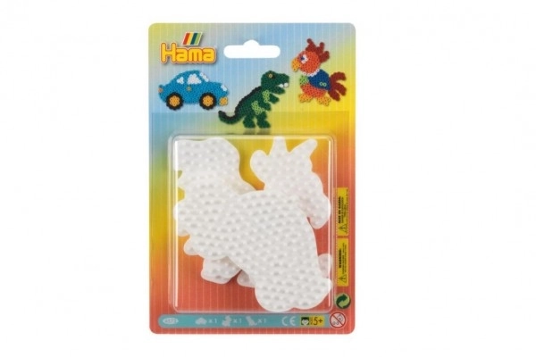 Podložka na zažehlovací korálky s motivy Auto, Papoušek a Dinosaurus