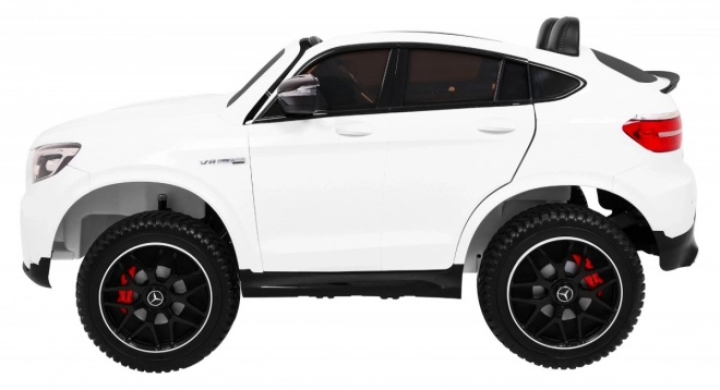 Mercedes GLC 63S dětské auto Bílý + 4x4 + MP4 + LED + Eco kůže + Pomalý start + EVA