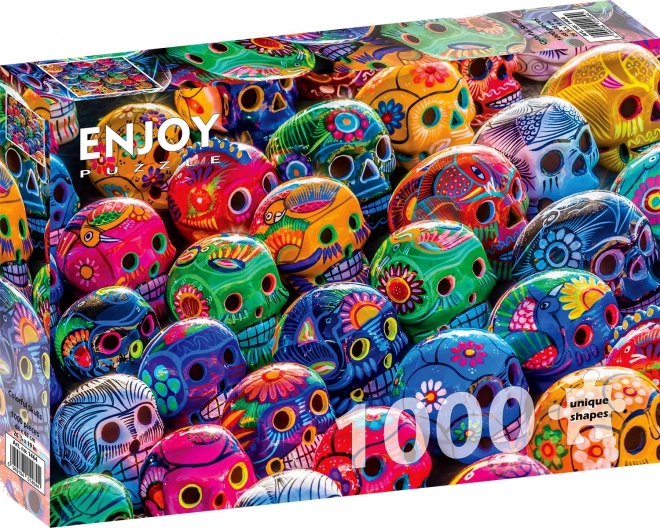Puzzle barevné lebky 1000 dílků