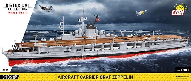 COBI 4826 II WW Letadlová loď Graf Zeppelin, 1:300, 3135 k