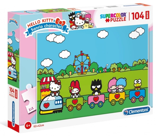 CLEMENTONI Puzzle Hello Kitty a kamarádi MAXI 104 dílků