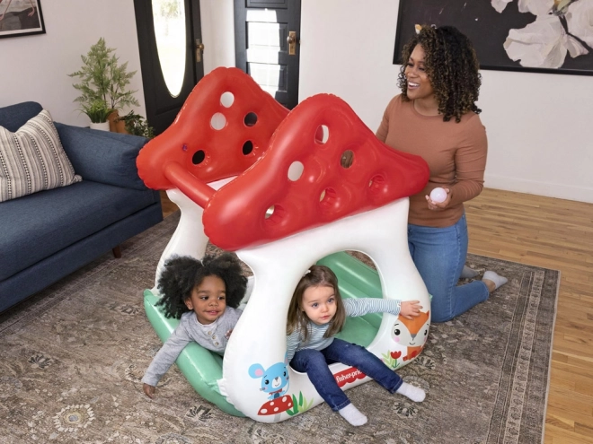 Bestway dětský nafukovací bazének s míčky hříbek MUCHOMŮRKA Fisher Price