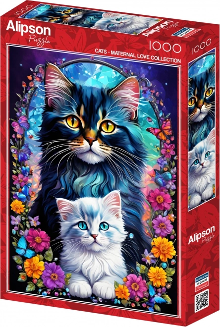Puzzle Matčinská láska: Kočky 1000 dílků