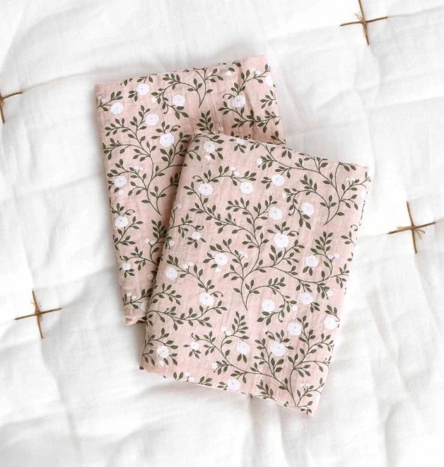 A Little Lovely Company Mušelínové plenky blossom – Dusty pink