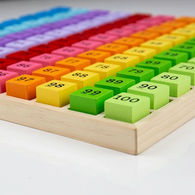 Edukativní hračka Bigjigs Toys – Dřevěná čísla v zásobníku