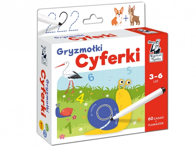 Karty do rysování a nauky čísel Gryzmołki pro děti 3-6 let