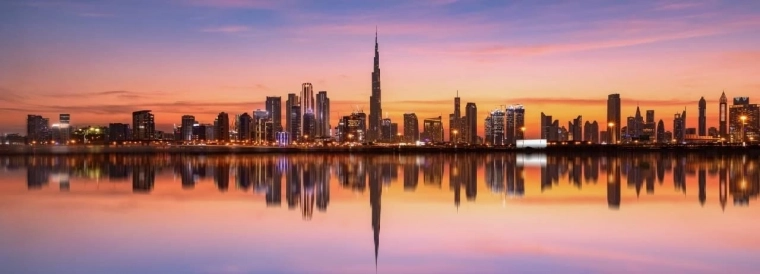 Panoramatické puzzle Dubajské panorama 1000 dílků