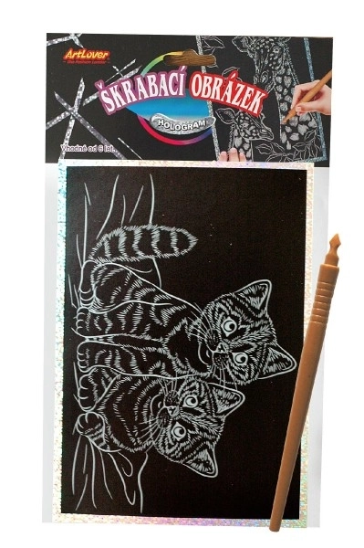 Holografický škrabací obrázek auto