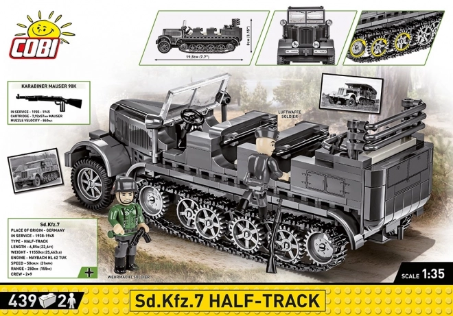 COBI 2275 II WW Sd.Kfz. 7 Half-Track, 1:35, 439 k, 2 f
