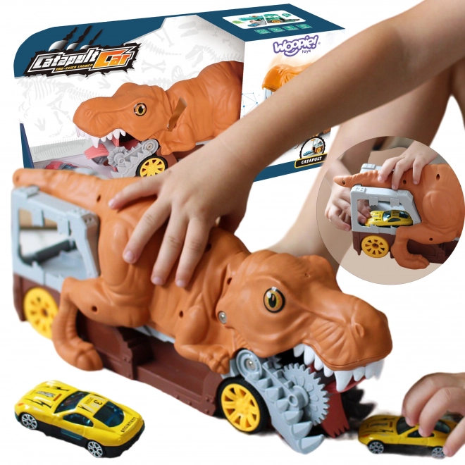 Dinosauří katapult na auta Woopie