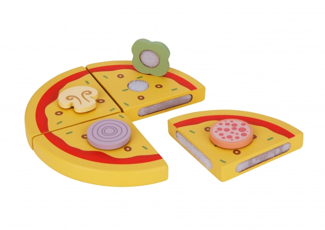 Tooky Toy dřevěný pizza set s doplňky