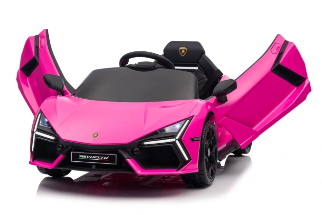 Růžový Lamborghini Revuelto pro děti