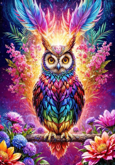 Užijte si puzzle Neónová sova 3000 dílků