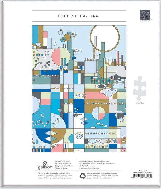 Galison Puzzle Město u moře 1000 dílků