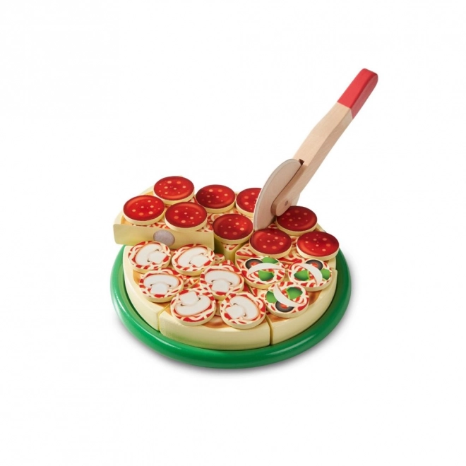 Dřevěná pizza na krájení a stohování