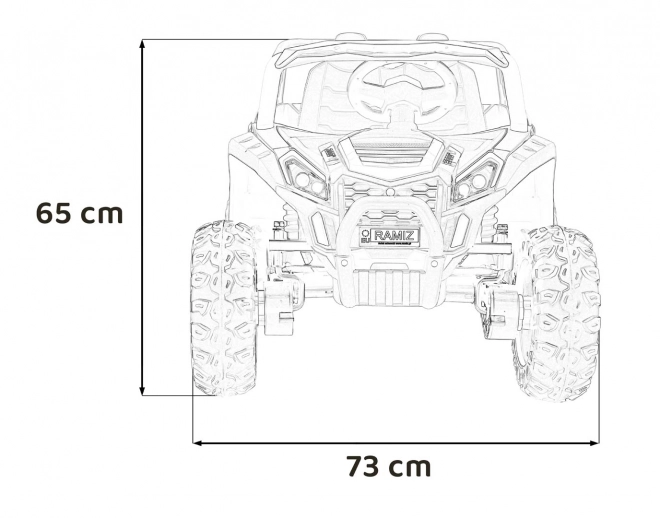 Dětské elektrické auto Buggy UTV 2000M Racing Zelené
