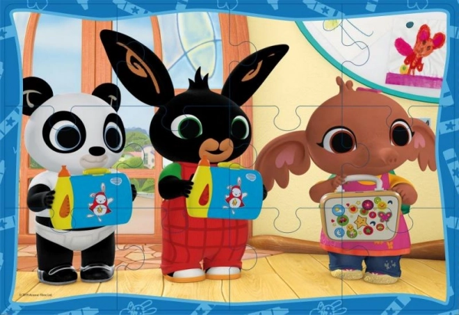 Puzzle s Bingem - 2x12 dílků: Ve škole