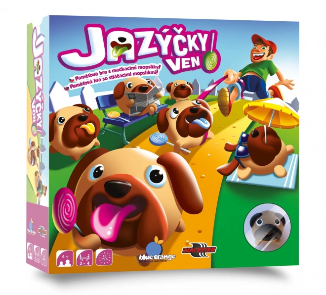 Jazýčky ven! Paměťová hra s mopslíky