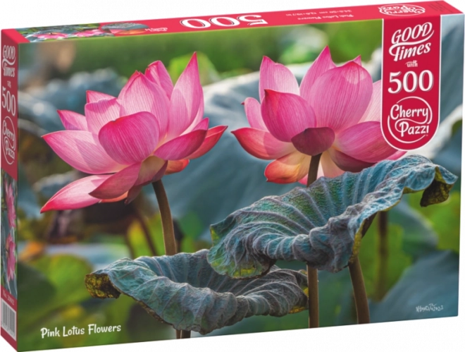 Puzzle Růžové květy lotusu 500 dílků