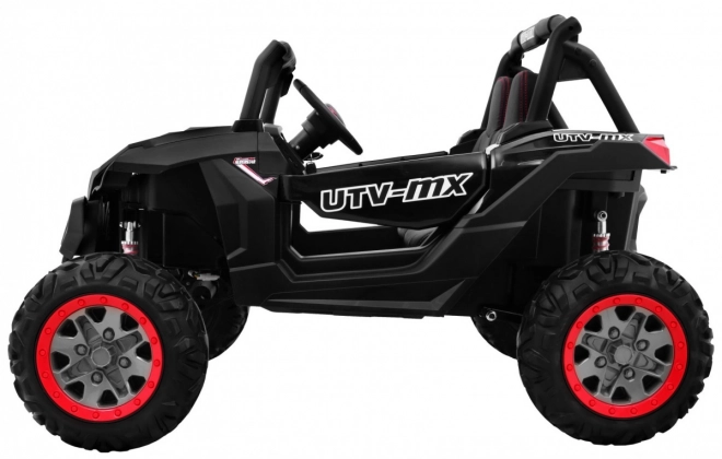 Dětské autíčko UTV-MX černé 4x4 s MP4, dálkové ovládání a LED osvětlení