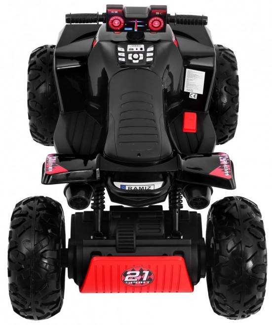 Dětská čtyřkolka Sport Run Battery Quad Black + 4x4 + LED + rádio MP3