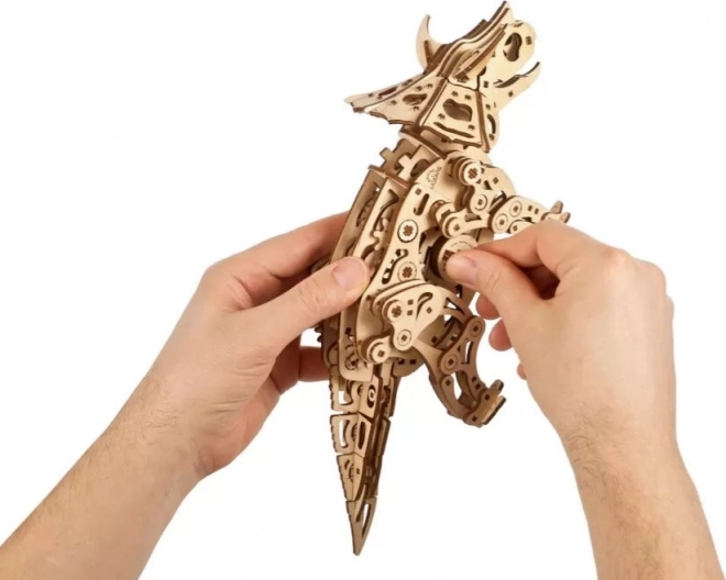 Ugears 3D dřevěné mechanické puzzle Triceratops