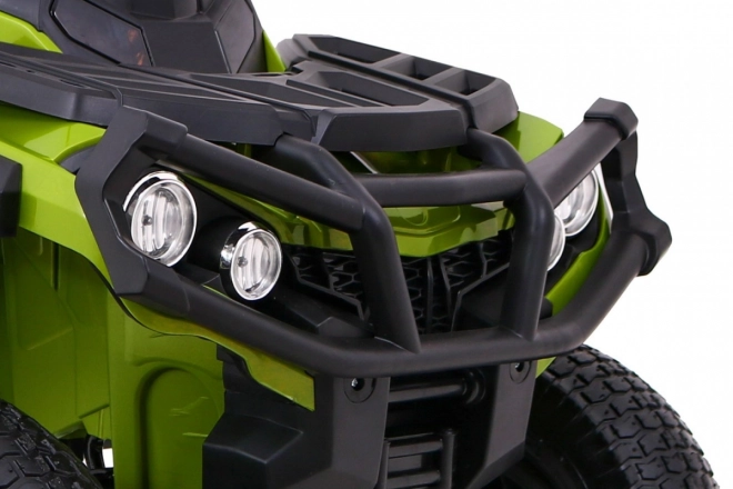 Dětská bateriová čtyřkolka ATV Air Quad Green + nafukovací kola + rádio MP3 + pomalý start