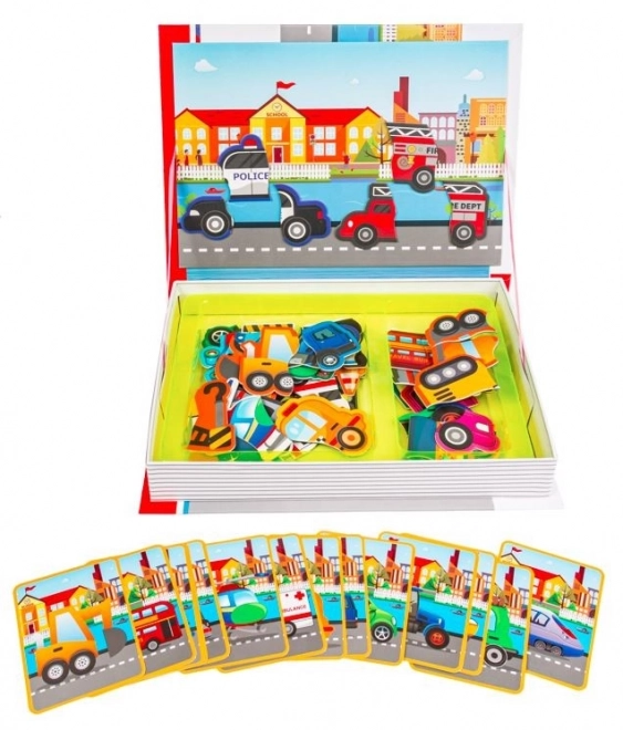 Magnetické puzzle Vozidla